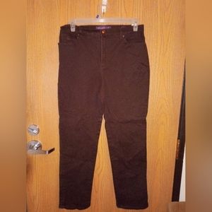 GLORIA Vanderbilt women's brown jeans size 14 A-37